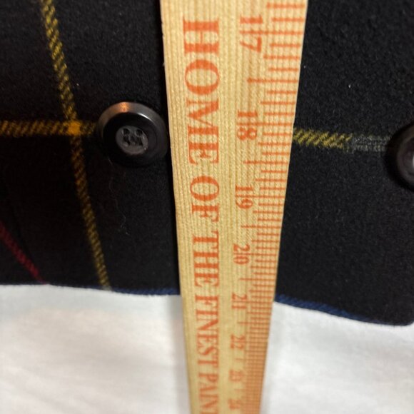 Jones New York Womens Plaid Wool Cropped Peacoat Jacket Size 4 - Picture 8 of 16